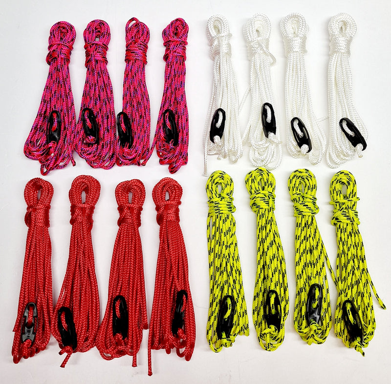 Guy Ropes 3mm 4m Guy Lines Tent Camping Cords Heavy Duty Pack of 4