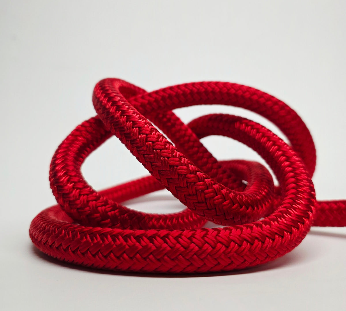 Red Polyester Braid on Braid Mooring Rope – High Strength Double Braid Dock Line | 6mm–16mm
