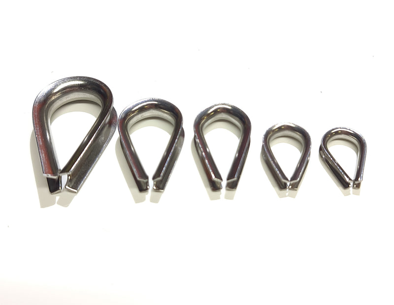 Stainless Steel Wire Rope Thimble Pack of 10pcs