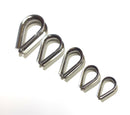 Stainless Steel Wire Rope Thimble Pack of 10pcs