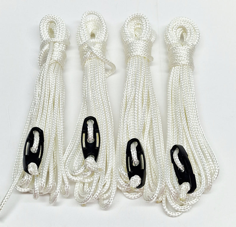 Guy Ropes 3mm 4m Guy Lines Tent Camping Cords Heavy Duty Pack of 4