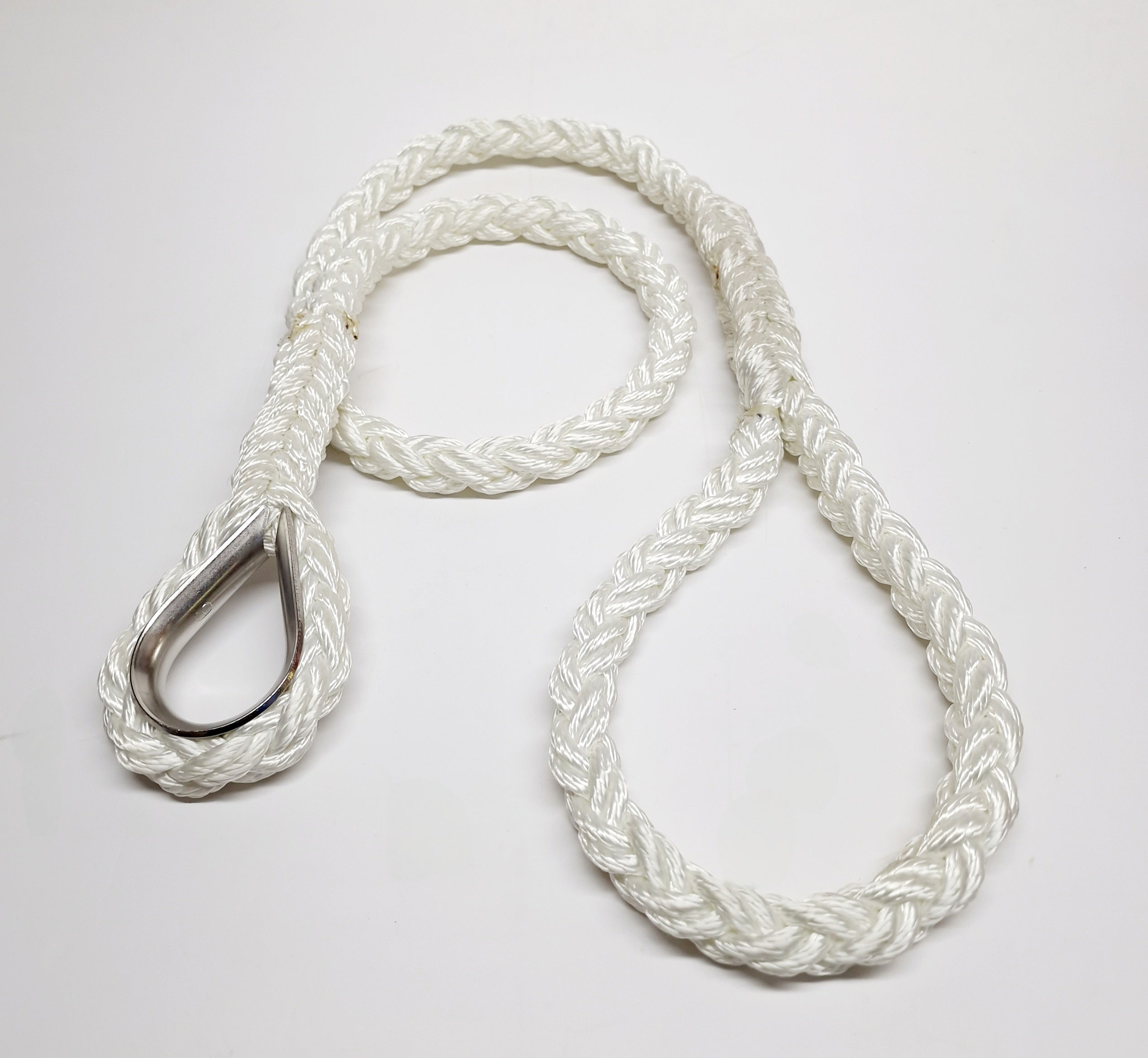 Sraper Rope Mooring Strop Nylon 8 Strand Rope 12mm - 16mm Spliced Stainless Steel