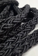 Anchor Rope Polyester 12mm 70mt 8 Strand Stainless Thimble Spliced Black