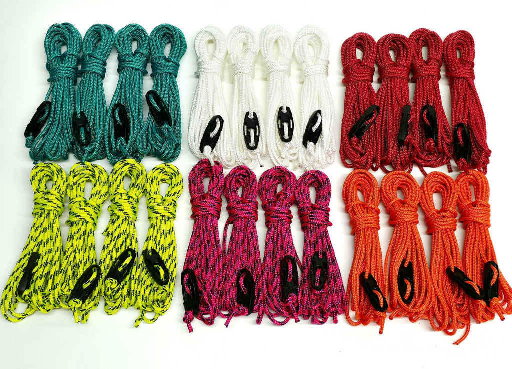 Guy Rope Plates Guy Ropes 3mm 4m Guy Lines Tent Camping Cords Heavy Duty Pack of 4