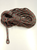 Polyester Braid on Braid Soft Eye Spliced Rope Grey with Red Fleck