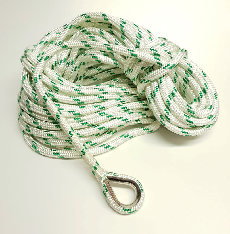 Polyester Braid on Braid Stainless Thimble Spliced Rope