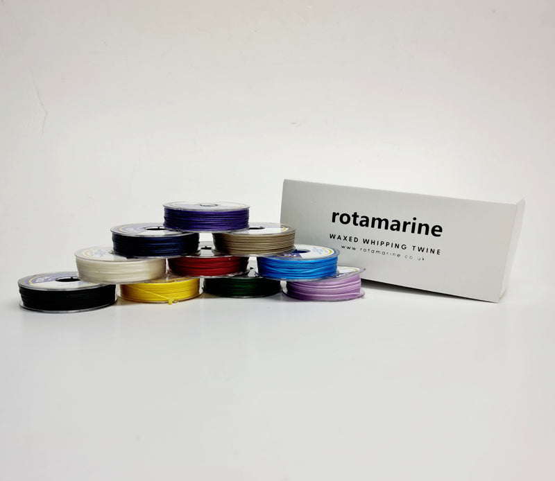 Box of 10 1.2mm Polyester Waxed Whipping Twine 25mt Spool