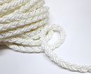 8 Strand Nylon Stainless Thimble Spliced Anchor Mooring Rope 10mm - 16mm White