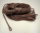 Polyester Braid on Braid Soft Eye Spliced Rope Grey with Red Fleck