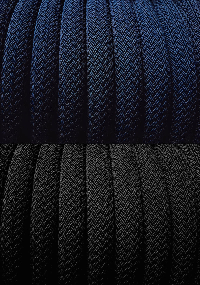 Navy and Black Polyester Braid on Braid Superyacht Dock Lines, mooring Lines